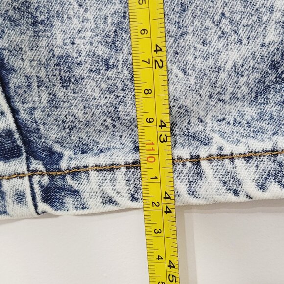 FIORI Blu Vintage Blue Cotton Acid Wash Pockets High Rise Jean Retro Size 34 - Picture 12 of 16